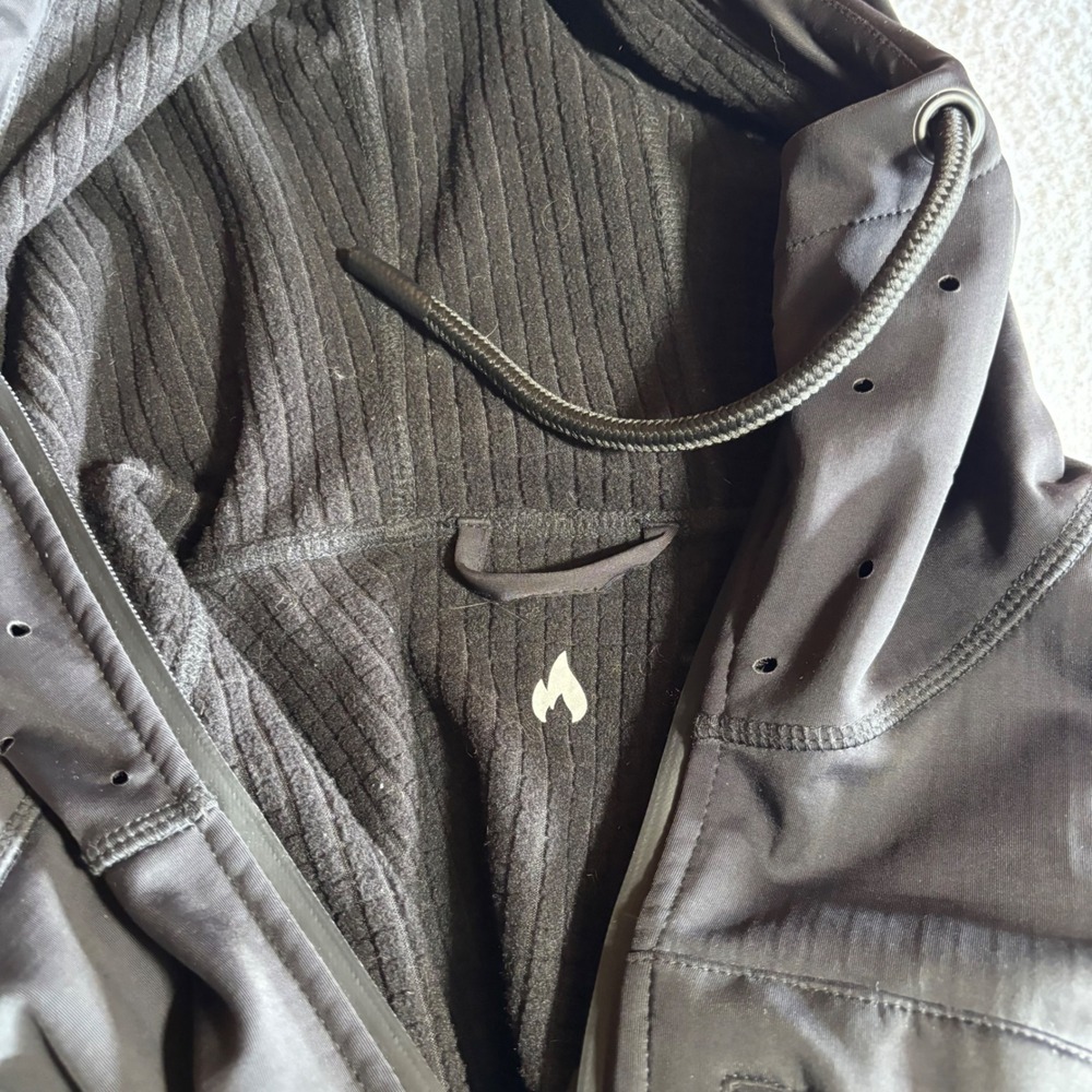 Graphene-X Hoodie-X Mens Large Black Reversible Technical Performance Jacket Zip - Picture 5 of 12